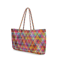 Dragon Diffusion Octo Multi multicolored geometric-patterned handbag with a handle.