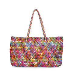 Dragon Diffusion Octo Multi multicolored geometric-patterned handbag with a handle.
