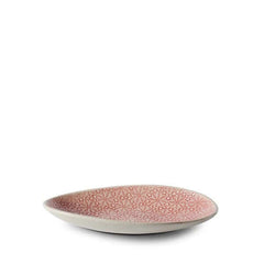 Pebble Olive Dish Pimento with decorative patterns, by Wonki Ware