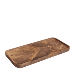 Handcrafted Rectangle Platter Teak with soft rounded corners and natural grain detailing. A versatile serving and styling piece that brings warmth to any table or surface.