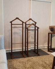 Ric Coat Hanger 2-Tier & Ric Coat Hanger Tall with a curved silhouette, suitable for organizing coats, suits, and other garments.