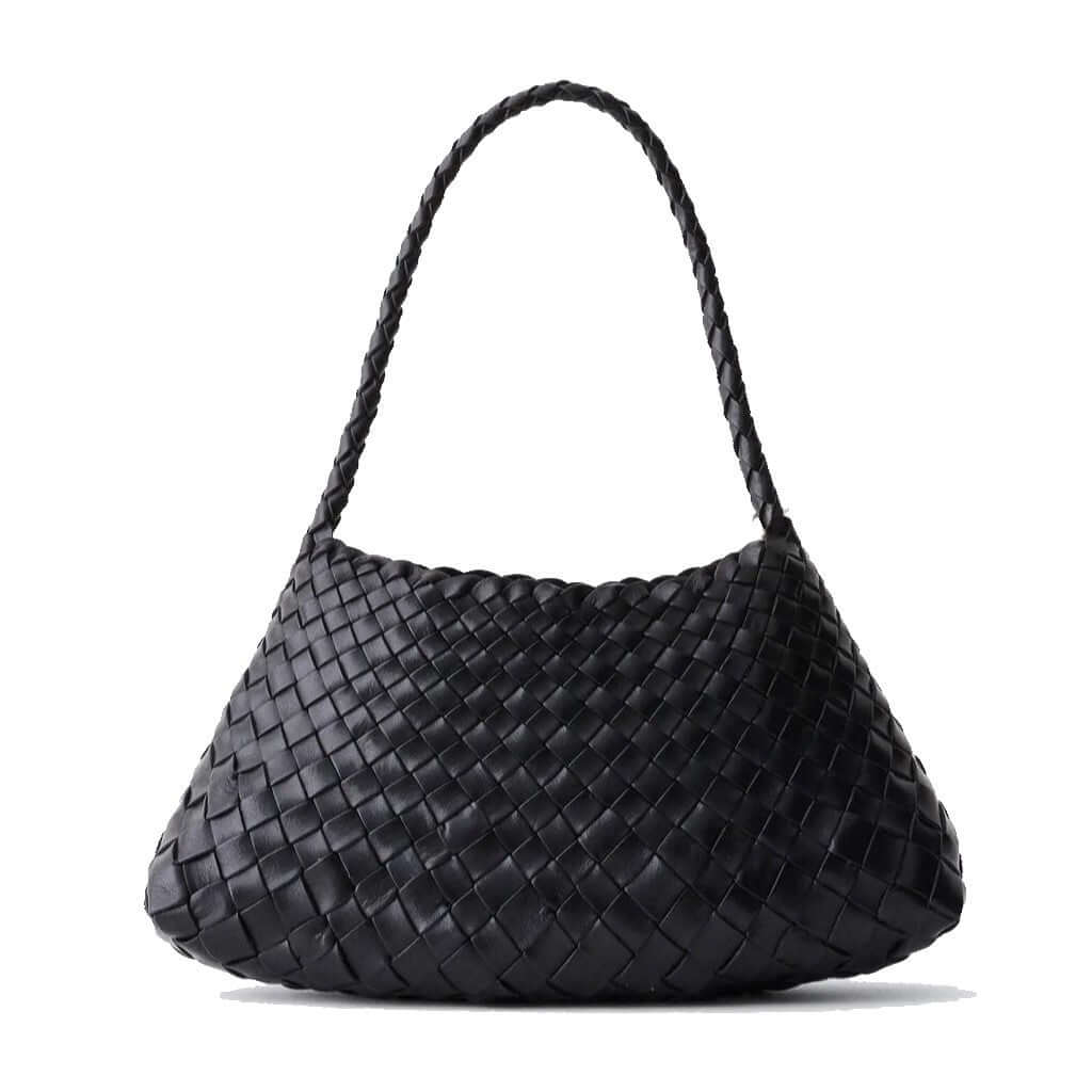 Dragon Diffusion Rosanna Black leather woven handbag