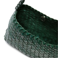 Dragon Diffusion Rosanna Forest leather woven handbag close up