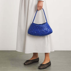 Dragon Diffusion Rosanna Navy woven leather handbag