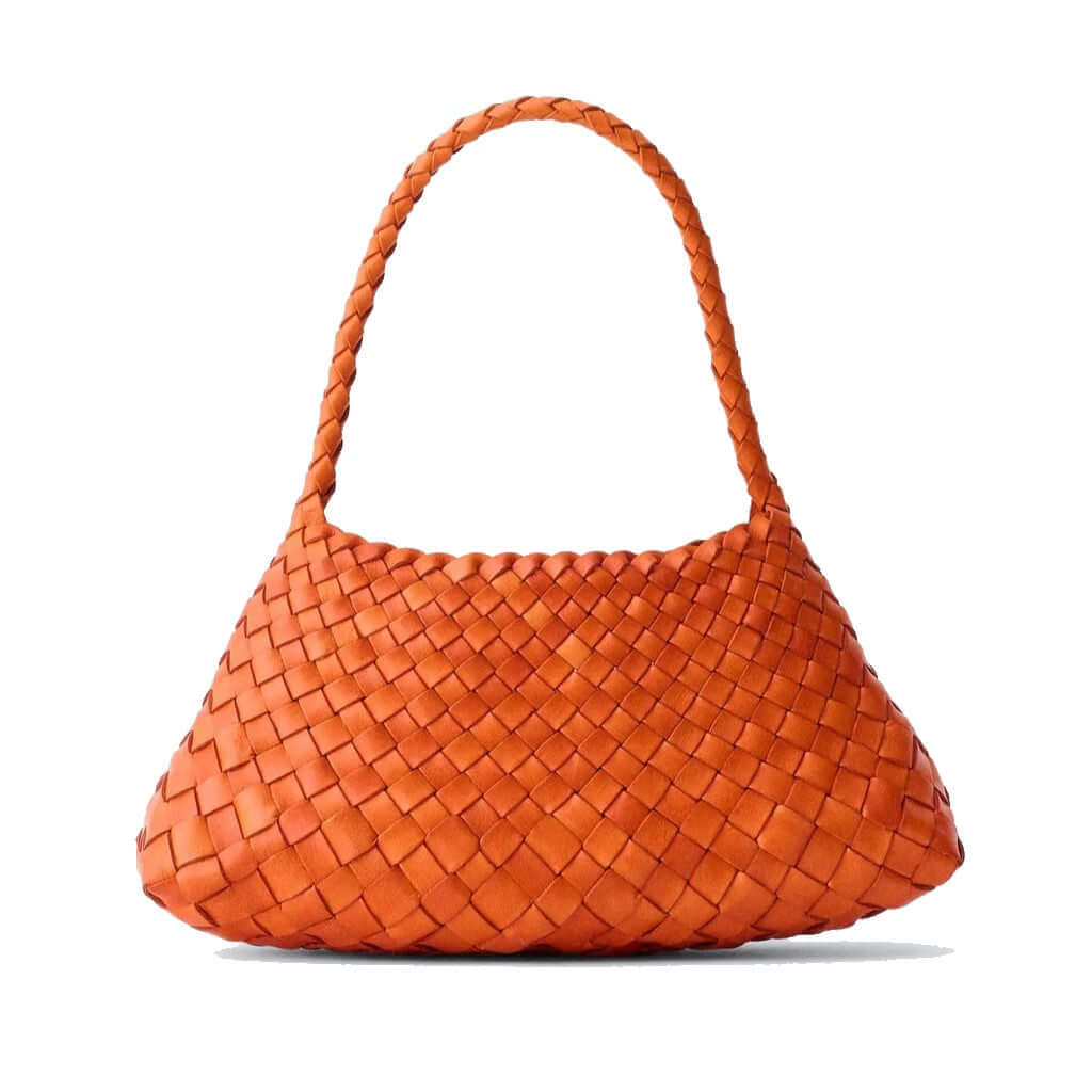Dragon Diffusion Rosanna Orange leather woven handbag