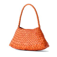 Dragon Diffusion Rosanna Orange leather woven handbag