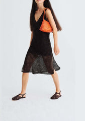 Dragon Diffusion Rosanna Orange leather woven handbag