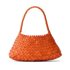 Dragon Diffusion Rosanna Orange leather woven handbag
