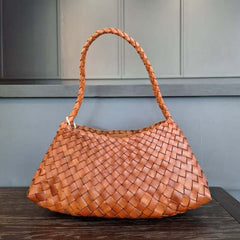 Dragon Diffusion Rosanna Tan woven leather handbag 