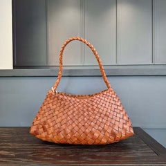 Dragon Diffusion Rosanna Tan woven leather handbag 