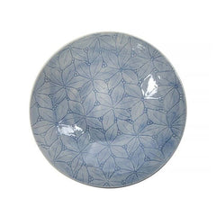 Medium Salad Bowl Blue with decorative pattern, by Wonki Ware