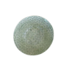 Small Salad Bowl Dark Green with decorative pattern, by Wonki Ware