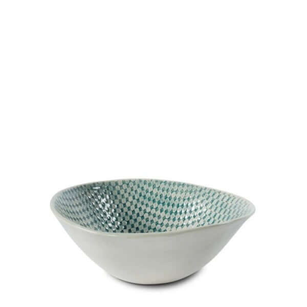 Small Salad Bowl Marine with decorative pattern, by Wonki Ware