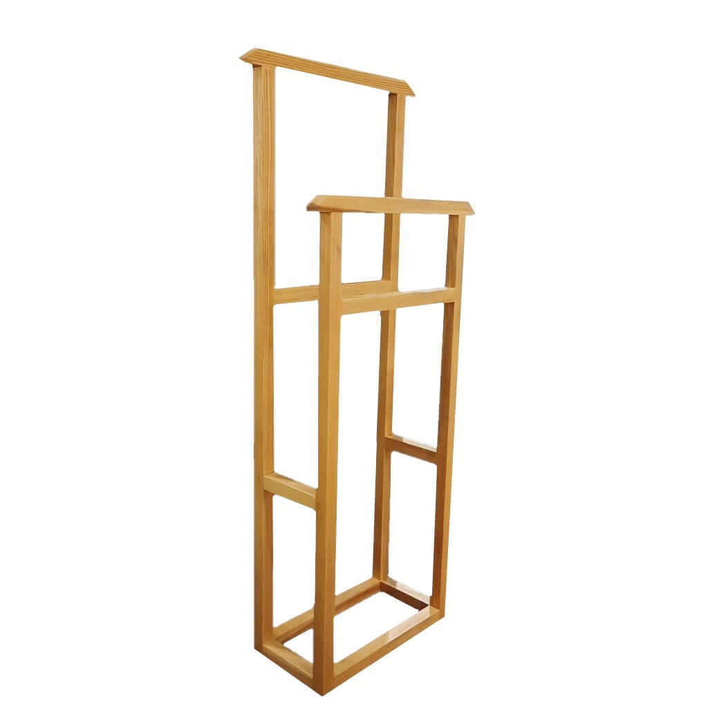 A two-tier wooden Sangkut Hanger with a solid ash construction