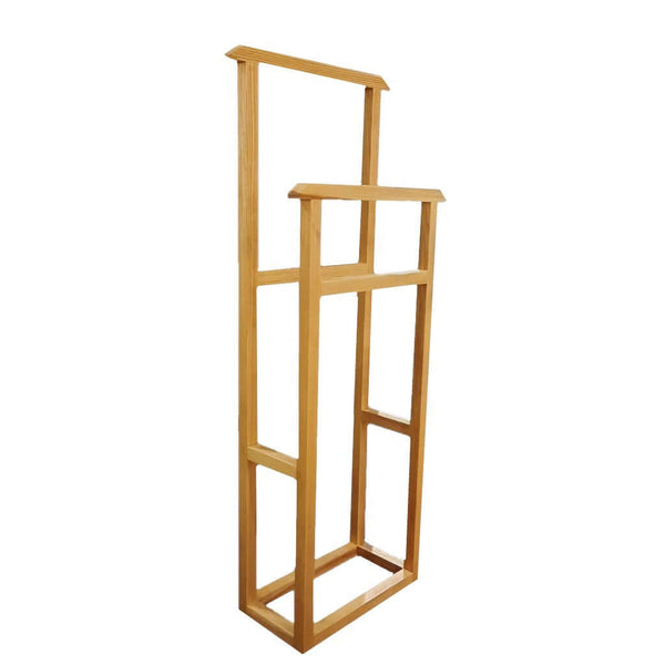 A two-tier wooden Sangkut Hanger with a solid ash construction