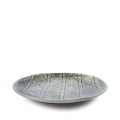 Large Side Plate Black with decorative pattern, by Wonki Ware