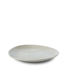 Large Side Plate Warm Grey with decorative pattern, by Wonki Ware