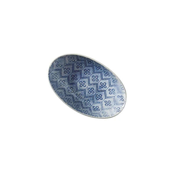 Small Etosha Dish Blue with decorative pattern, by Wonki Ware