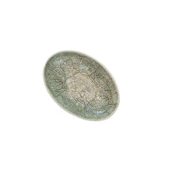 Small Etosha Dish Dark Green with decorative pattern, by Wonki Ware