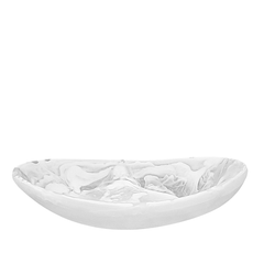 Small Oval Tray Resin White Marble. Food-safe, handcrafted & unique. Perfect for jewellery, keys or serving cold dish and dry snacks.