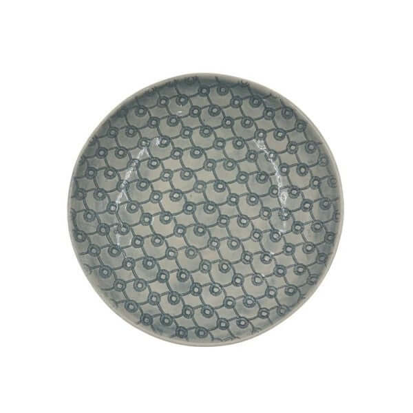 Medium Spaghetti Bowl Marine with decorative pattern, by Wonki Ware