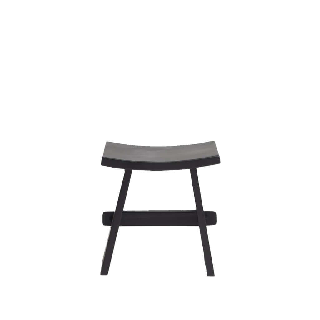 Black wooden Tokyo Stool made of teak