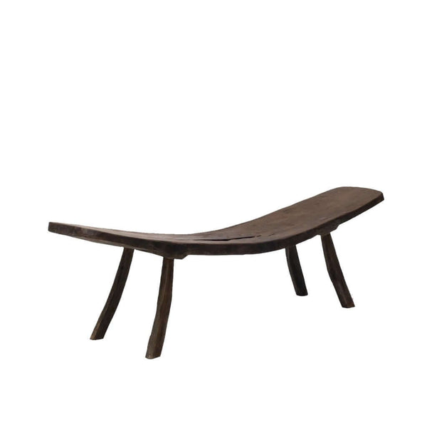 Vintage Lombok Bench Curved with long curved seat