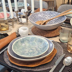 Handcrafted Wavy Plate Small Teak with a free-form edge and striking natural grain. A versatile piece for table styling, serving, or display in any interior.
