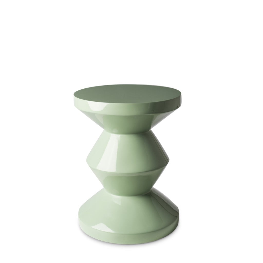 Zig Zag stool olive green