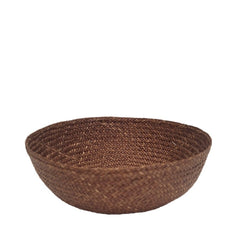 Iraca bowl medium, plain / coffee