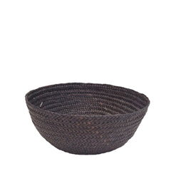 Iraca bowl small, plain / black