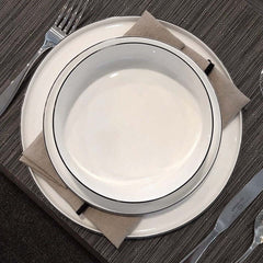 Oco Bowl 500ml with a hand-painted black line design around the edge, by ASA selection