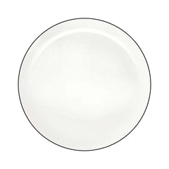A Table Dessert Plate with a shiny finish and a hand-painted black line design in the center, by ASA selection