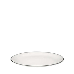 A Table Dessert Plate with a shiny finish and a hand-painted black line design in the center, by ASA selection