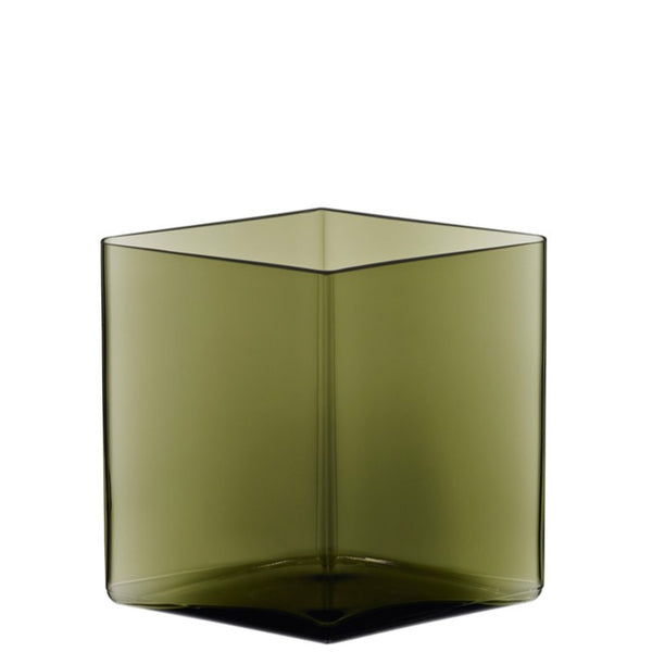 Ruutu vase 205x180mm moss green