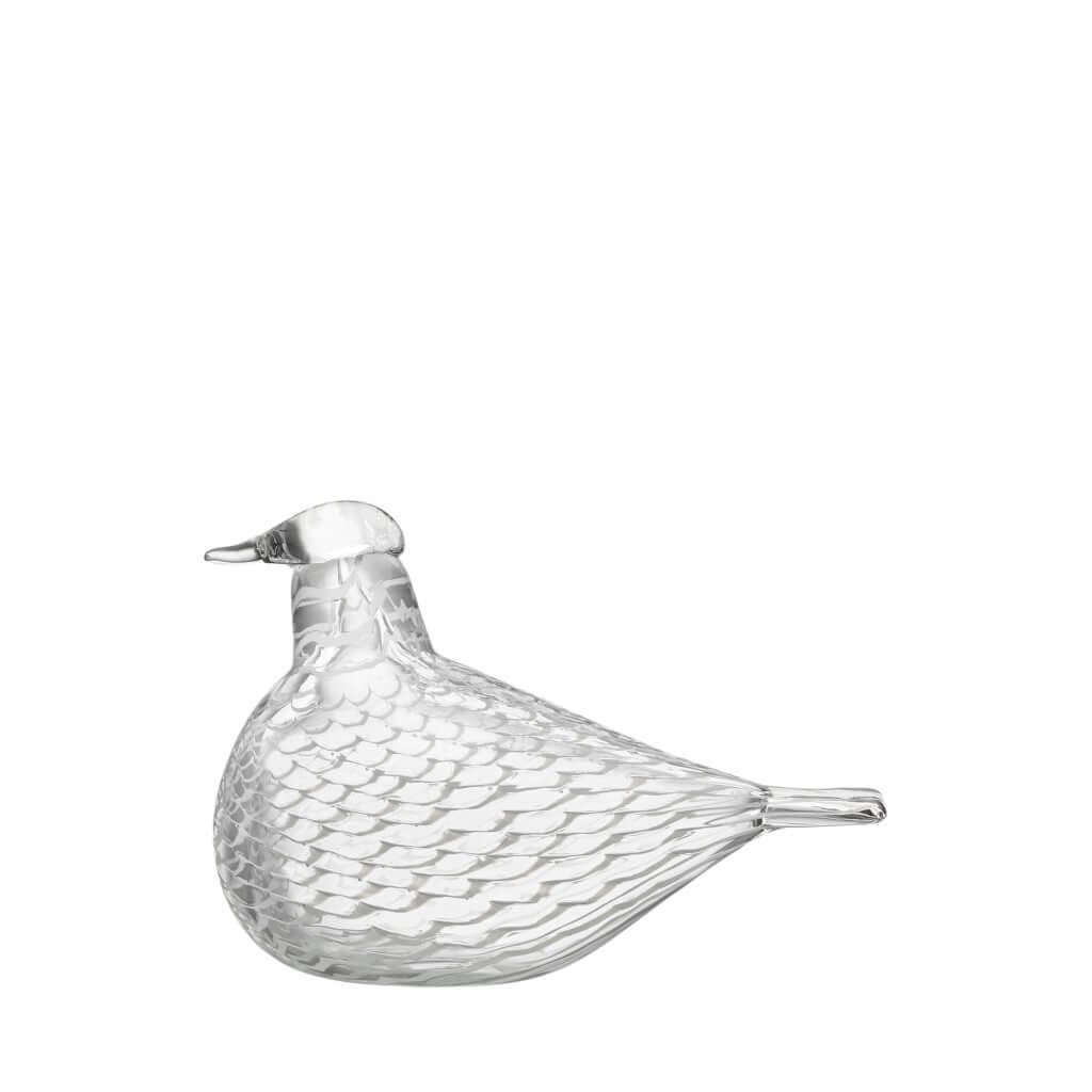 Birds By Toikka Mediator Dove is a translucent glass figurine of a dove, with a visible hollow interior, by Toikka
