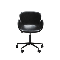 Gaia Office Chair in Vintage Black Leather | Dan-Form | Gudang Malaysia