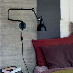 Lampe Gras 303 Wall Lamp Black in a bedroom