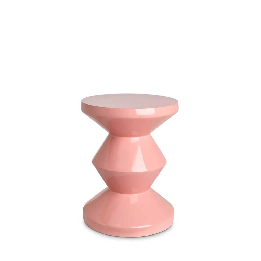 Zig Zag stool light pink