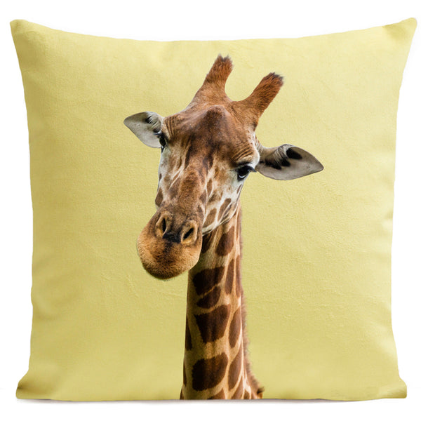 Giraffe Cushion 40x40cm, yellow
