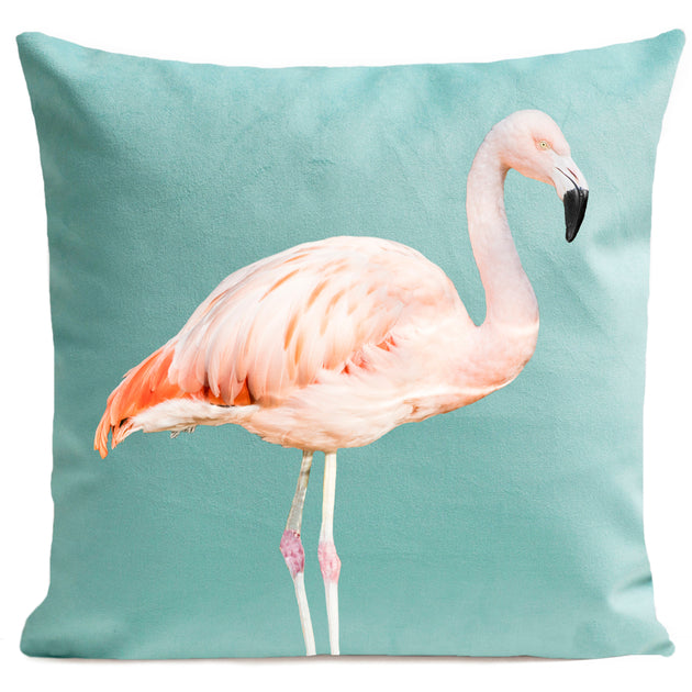Flamingo Cushion 40x40cm, green